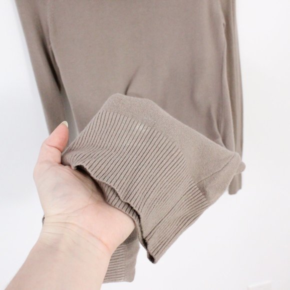 *Angela Mara Italy Beige Turtleneck Long Sleeve Tunic - Picture 4 of 6